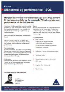 SQL kursusbeskrivelse